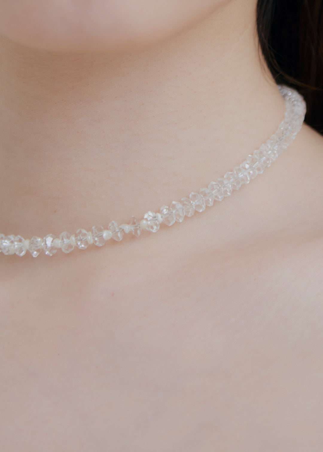 Radiant Pearl Crystal Choker