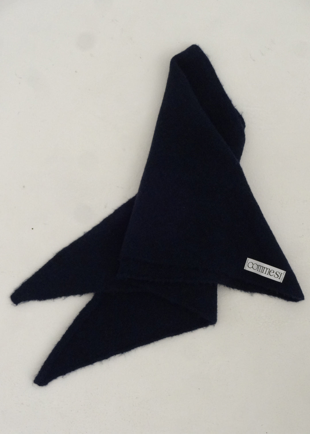 Wool Knit Scarf (Navy)