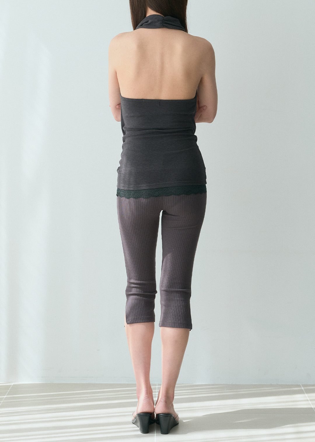 Soft Rib Biker Pants (Moca)
