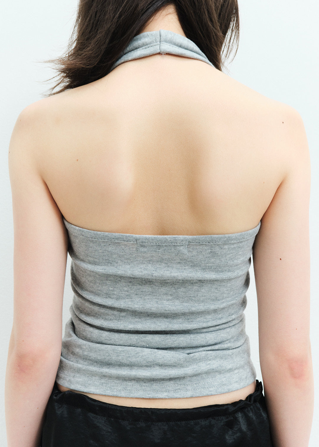 Halter Neck Tee (Merlange Gray)