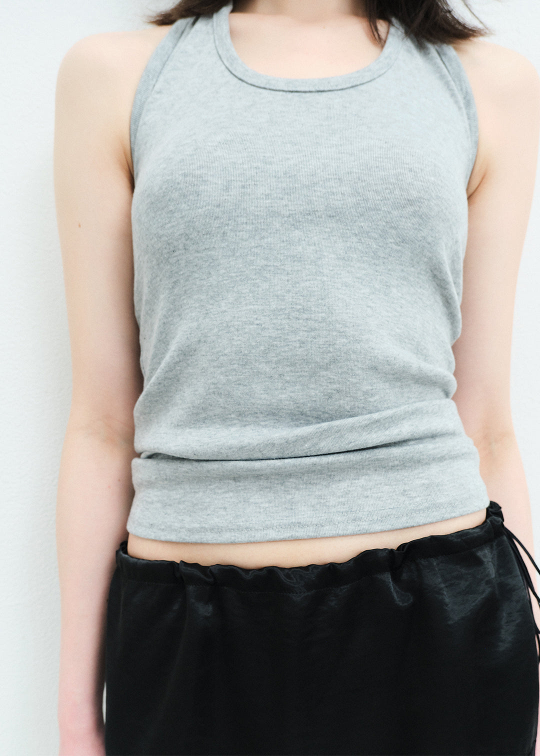 Halter Neck Tee (Merlange Gray)