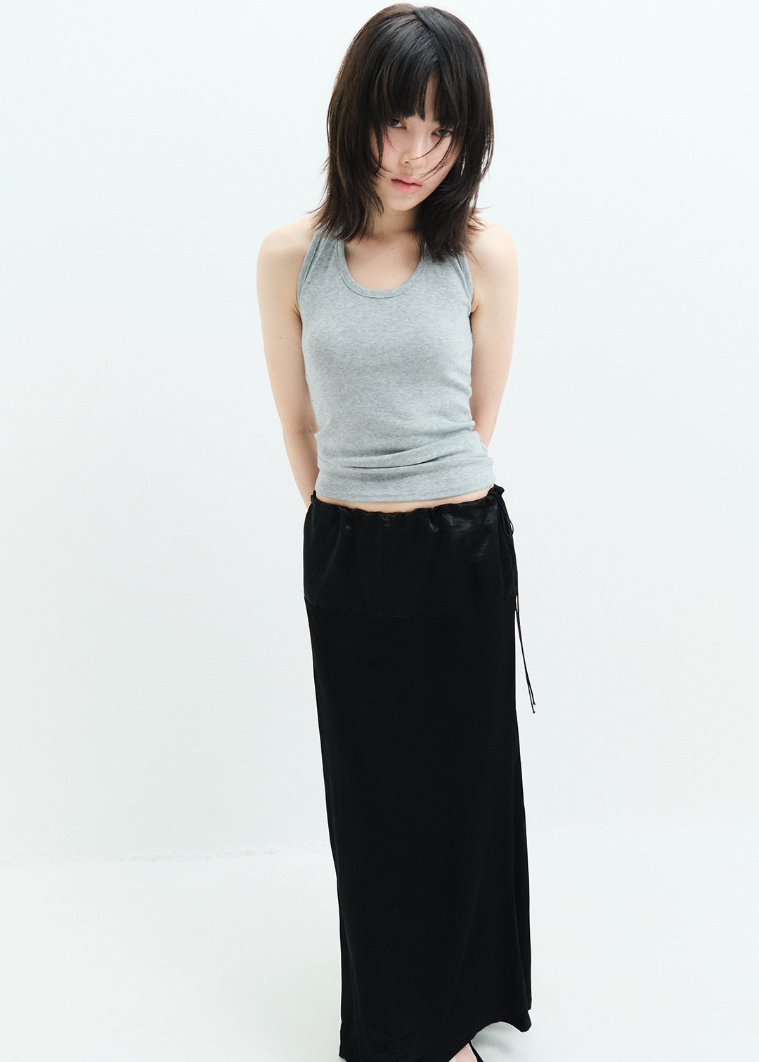 Halter Neck Tee (Merlange Gray)