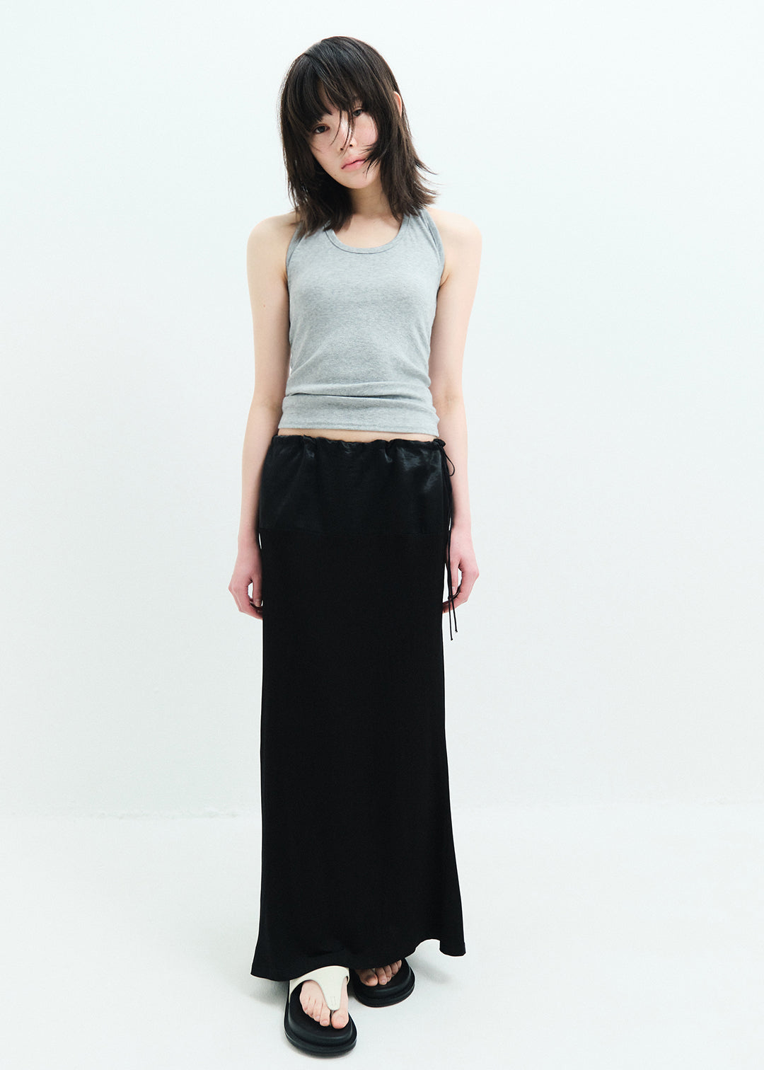 Halter Neck Tee (Merlange Gray)