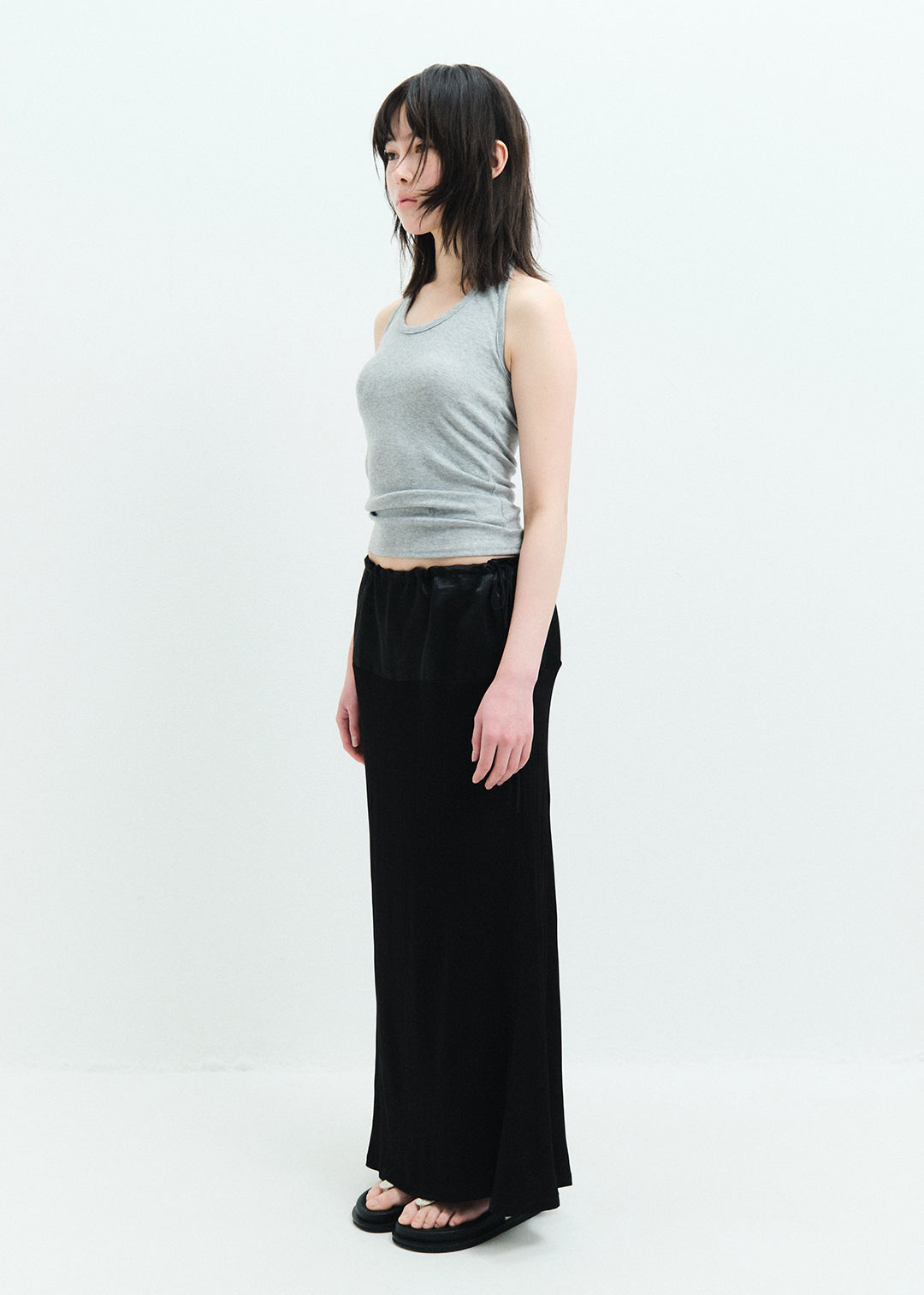 Halter Neck Tee (Merlange Gray)
