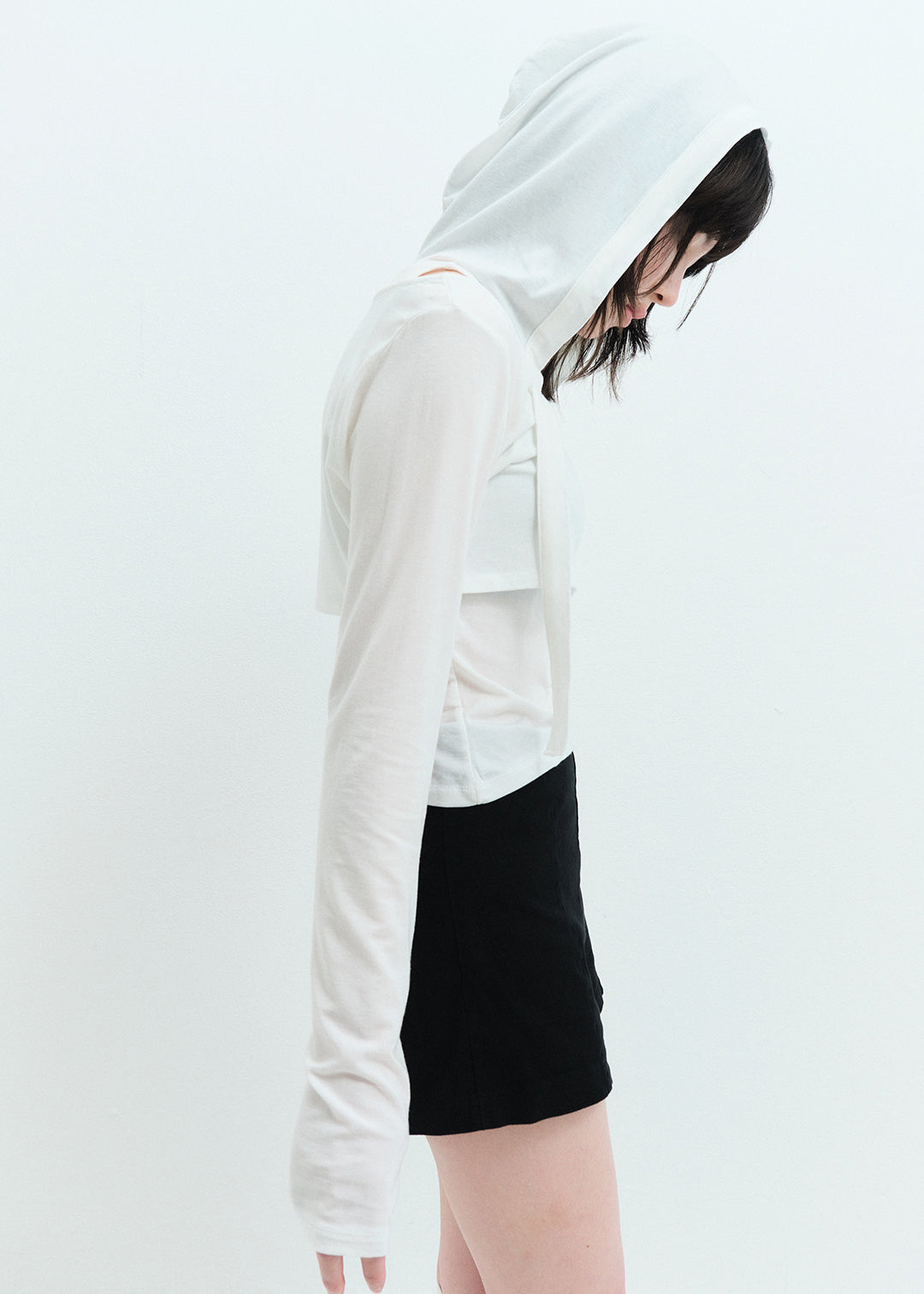 Hoodie Set Top (White)