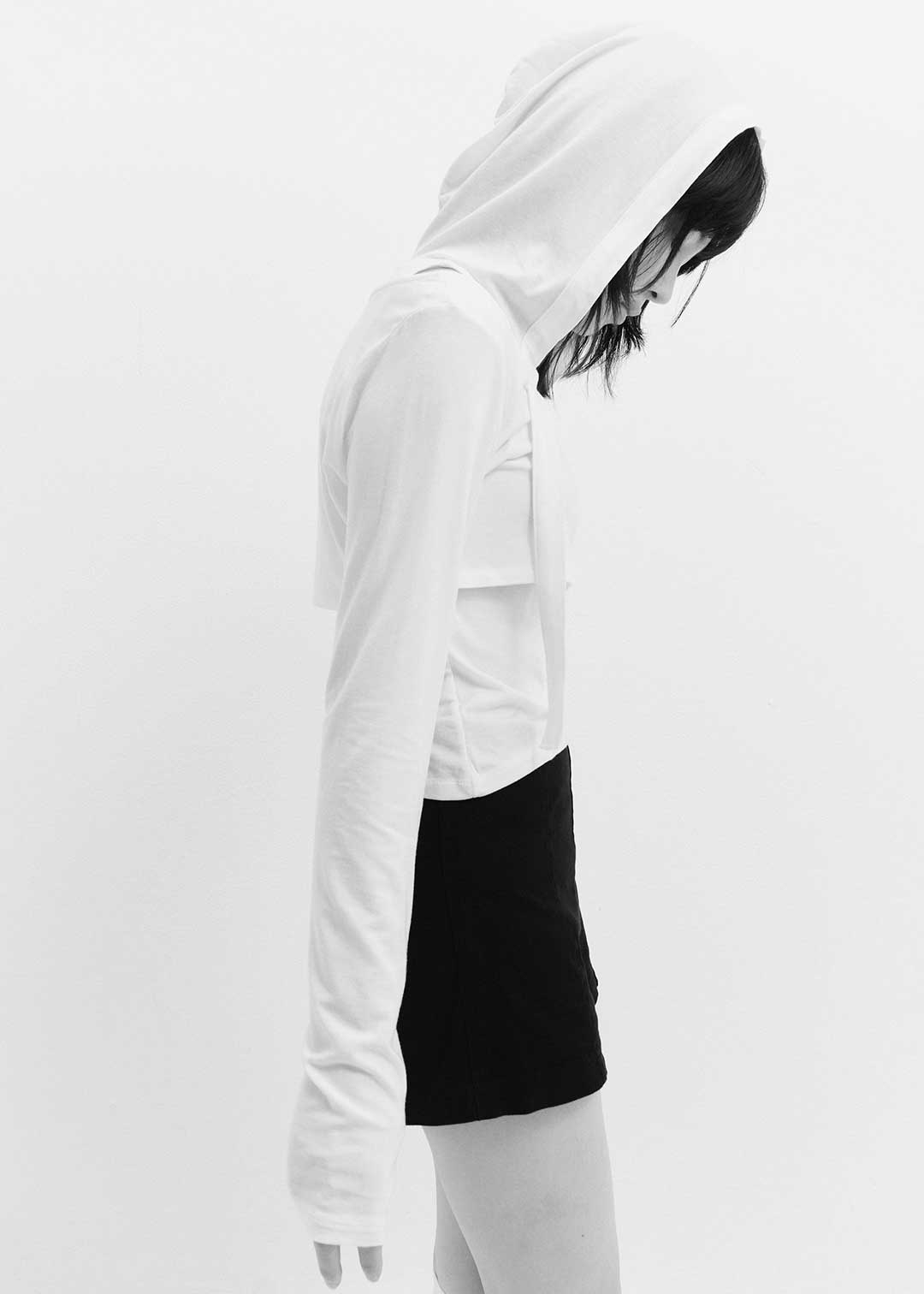 Hoodie Set Top (Black)