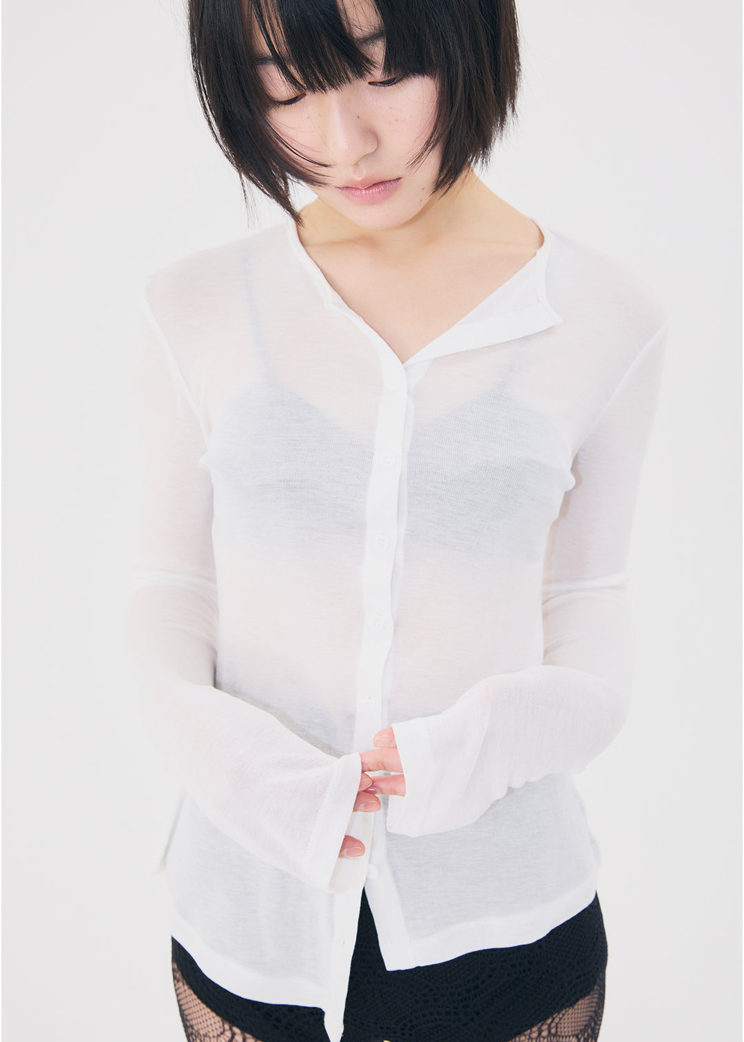 Sensual Sheer Cardi (Ivory) – COMME SI STUDIO