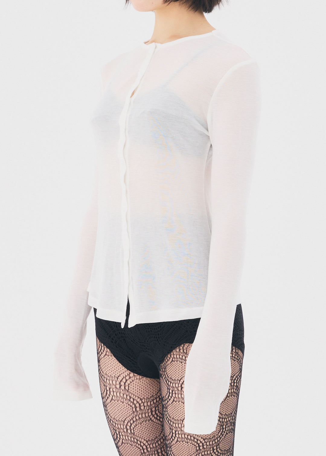 Sensual Sheer Cardi (Ivory) – COMME SI STUDIO