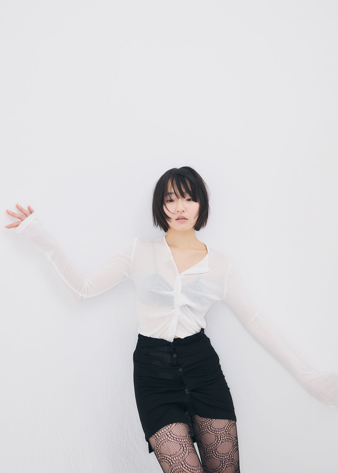 Sensual Sheer Cardi (Ivory) – COMME SI STUDIO