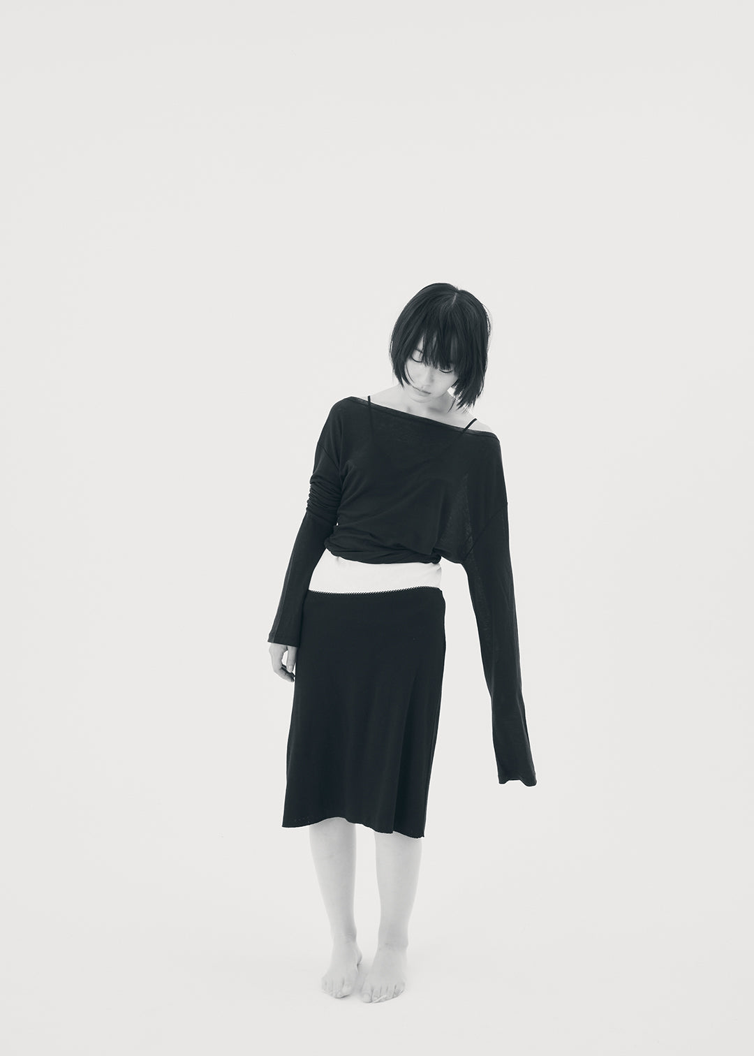 【NEW】Cotton Skirt (Black)