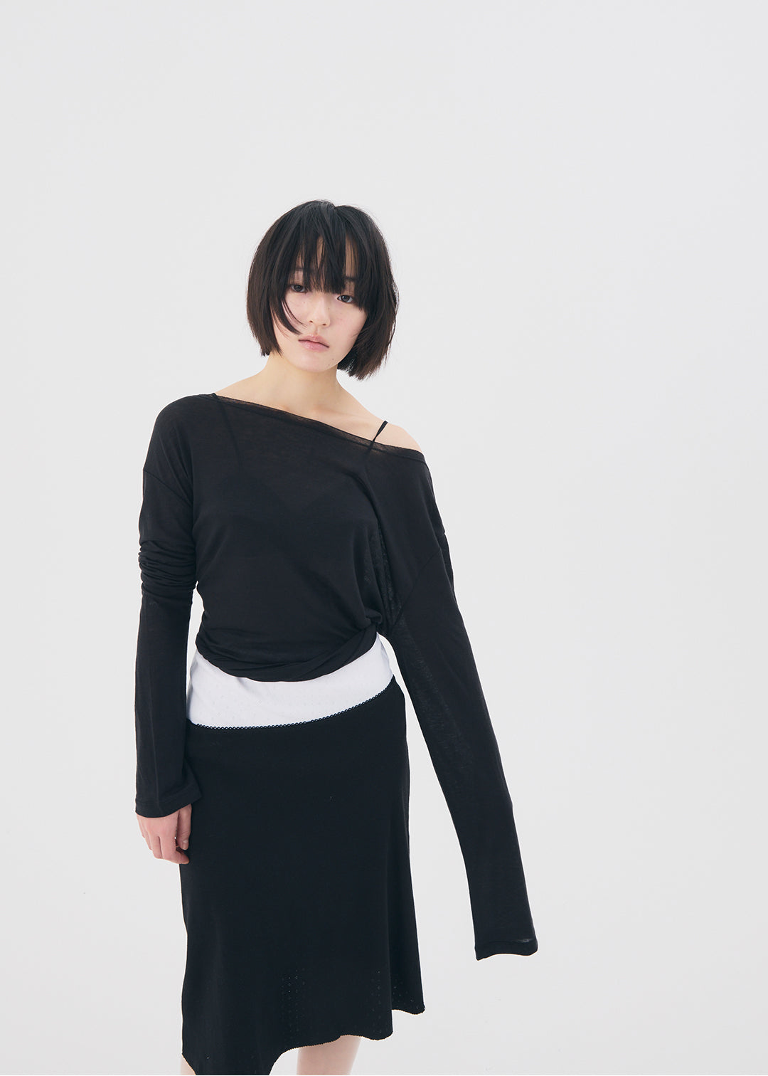 【NEW】Misty Wool Top (Black)