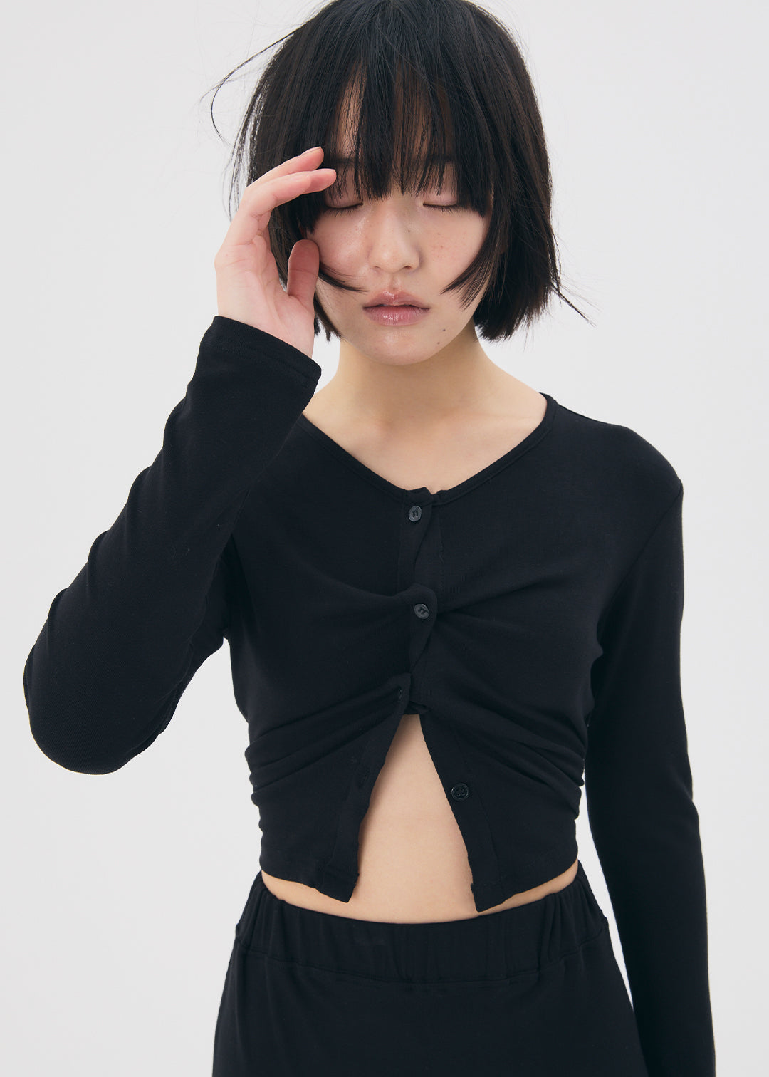 【NEW】Set Up Cardi (Black)