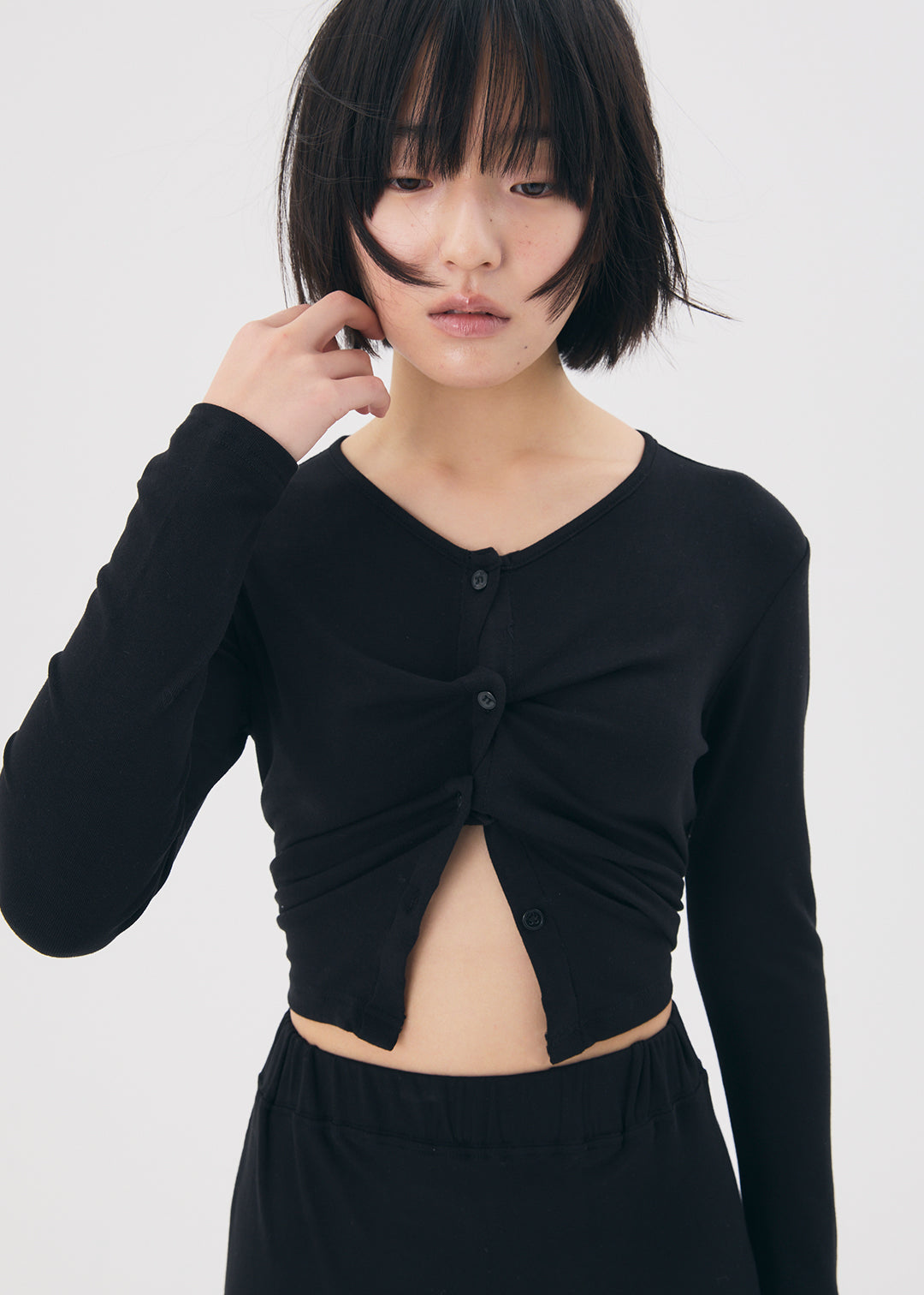 【NEW】Set Up Cardi (Black)