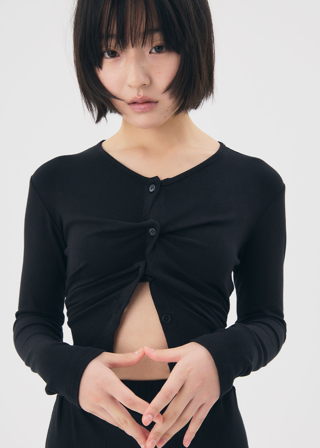 【NEW】Set Up Cardi (Black)