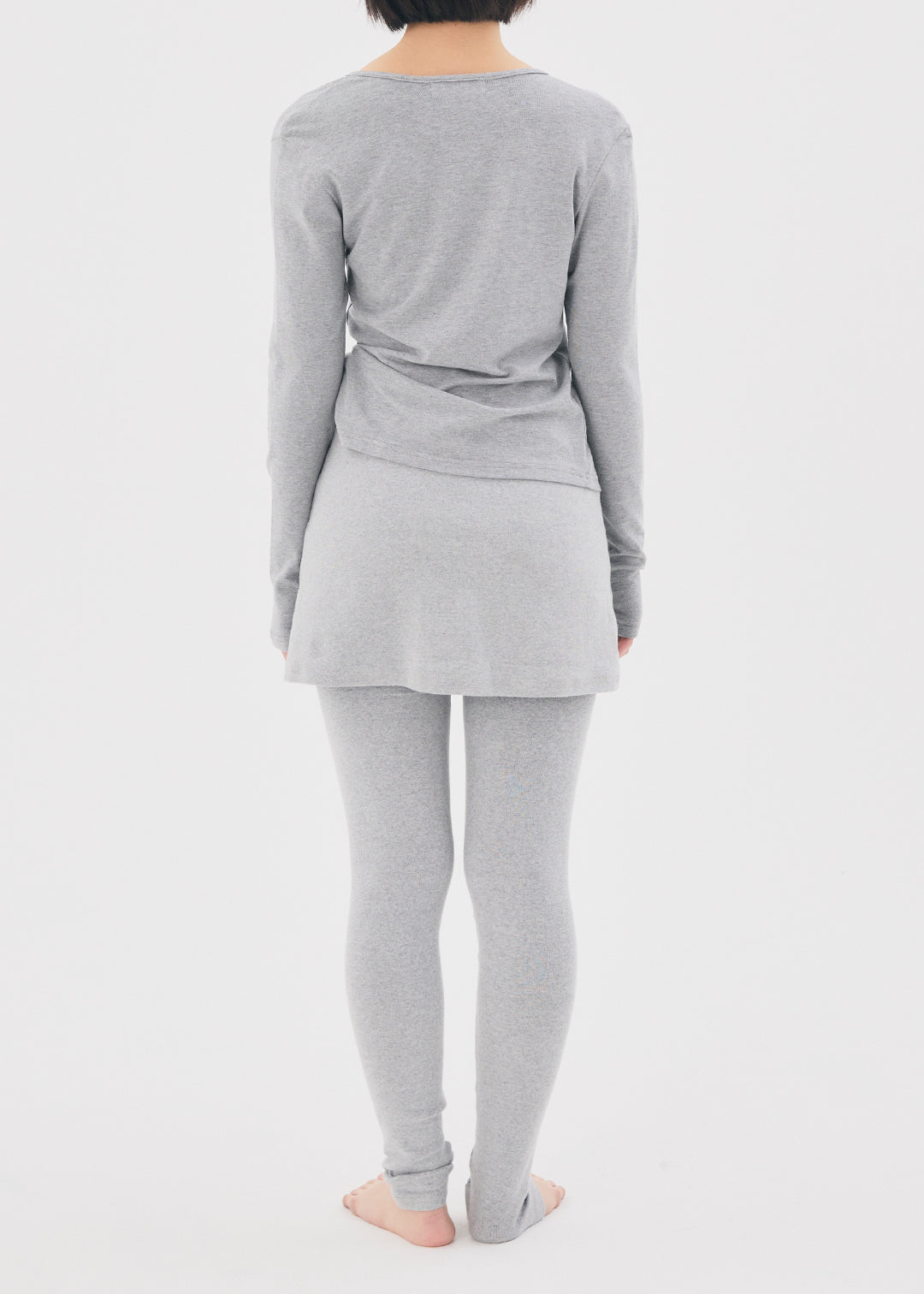 レッグウェア Docking Skirt Leggings commesi studio Docking Skirt Leggings (Gray) – COMME SI STUDIO