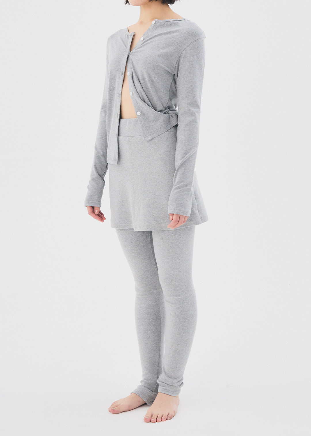 レッグウェア Docking Skirt Leggings commesi studio Docking Skirt Leggings (Gray) – COMME SI STUDIO