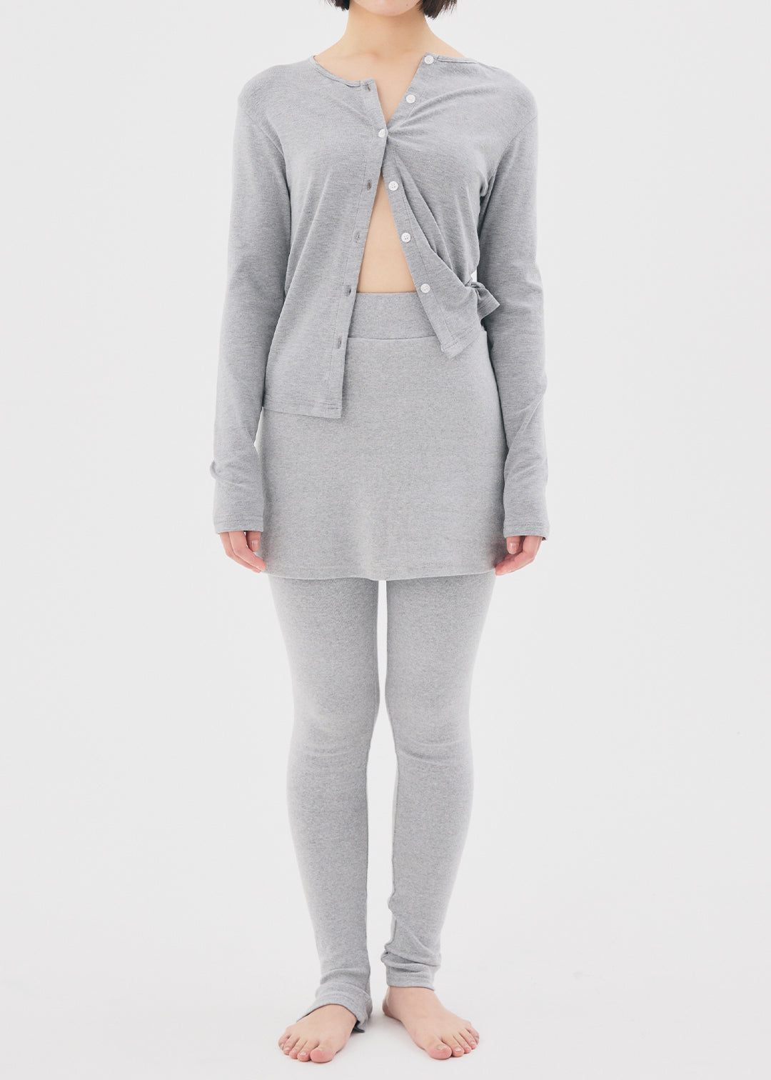 【RESTOCK】Docking Skirt Leggings (Gray)