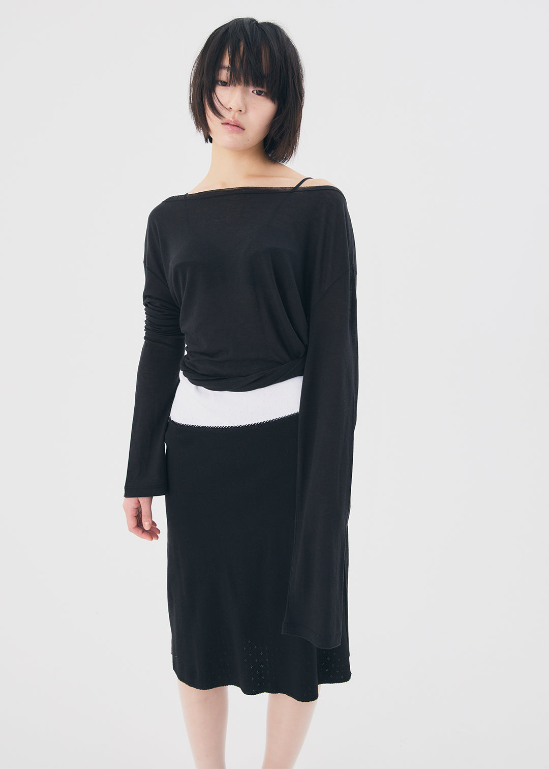 【NEW】Misty Wool Top (Black)