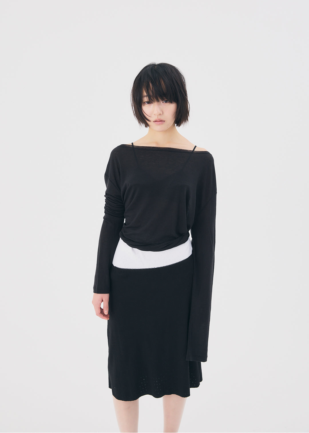 【NEW】Misty Wool Top (Black)
