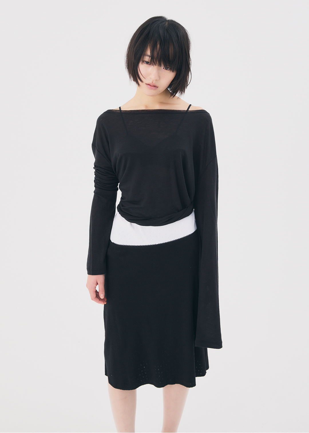 【NEW】Cotton Skirt (Black)