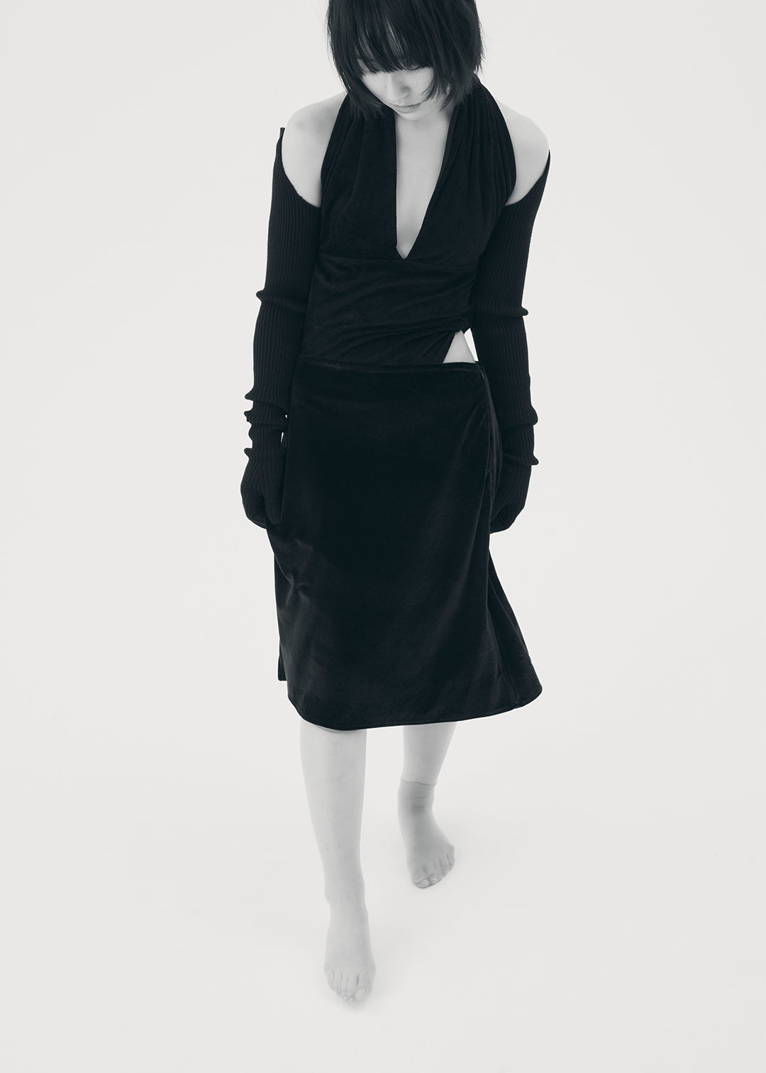 【NEW】Velours Skirt (Black)