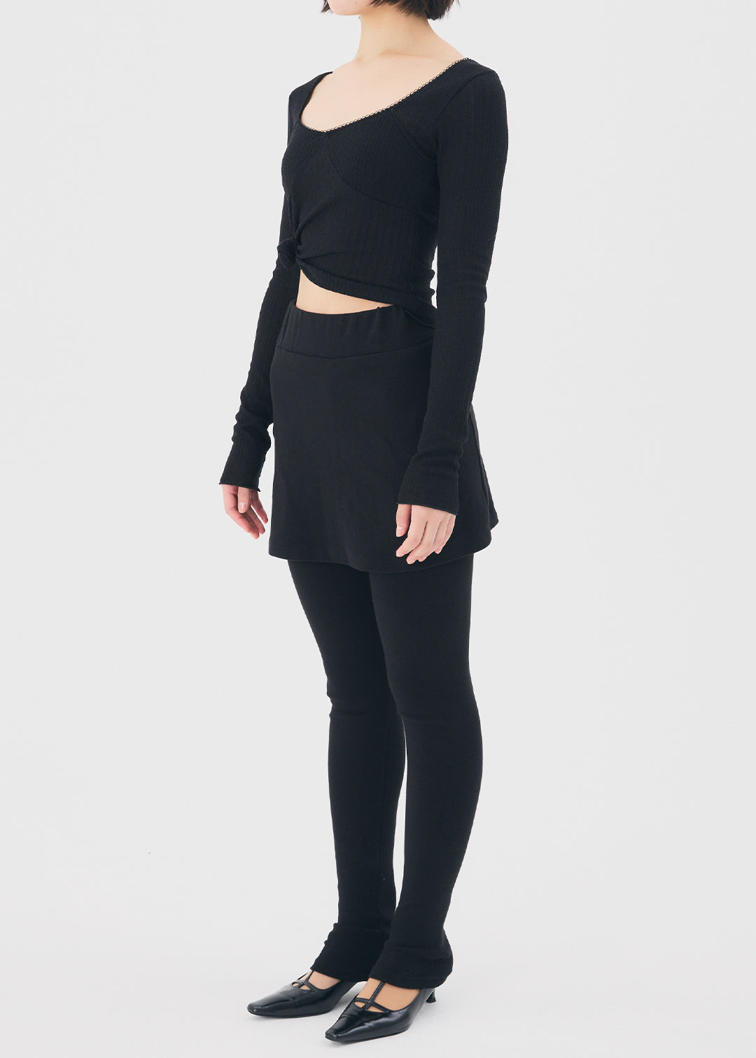 【RESTOCK】Docking Skirt Leggings (Black)