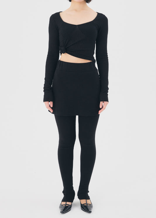 【RESTOCK】Docking Skirt Leggings (Black)