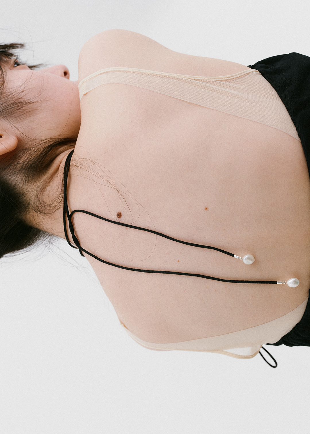 【10/3(Sat) 11:00】Pearl Line Necklace (Black)