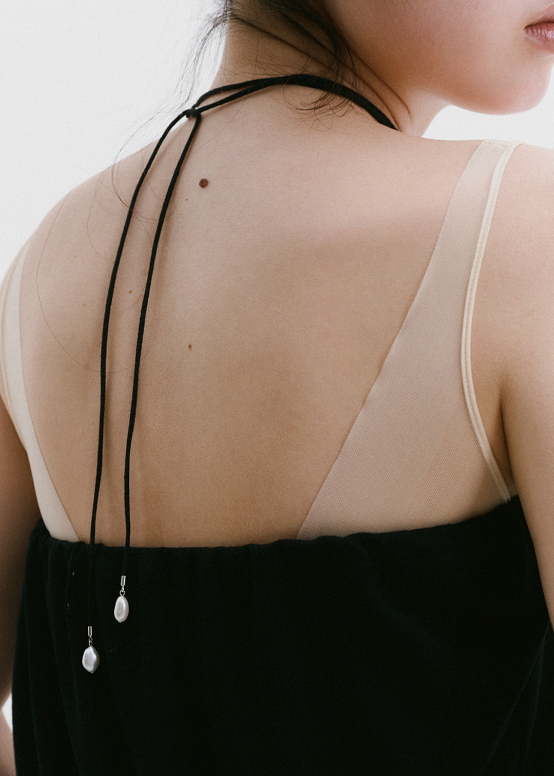 【10/3(Sat) 11:00】Pearl Line Necklace (Black)