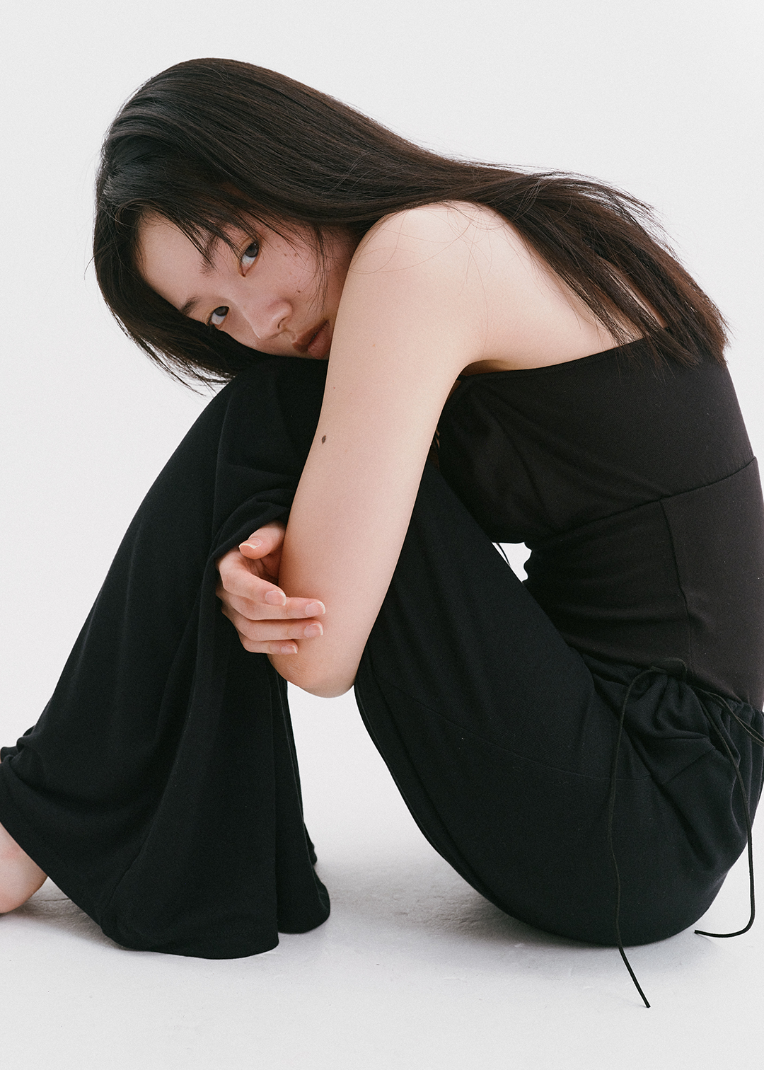 【10/3(Sat) 11:00】Drawstring Long Skirt (Black)