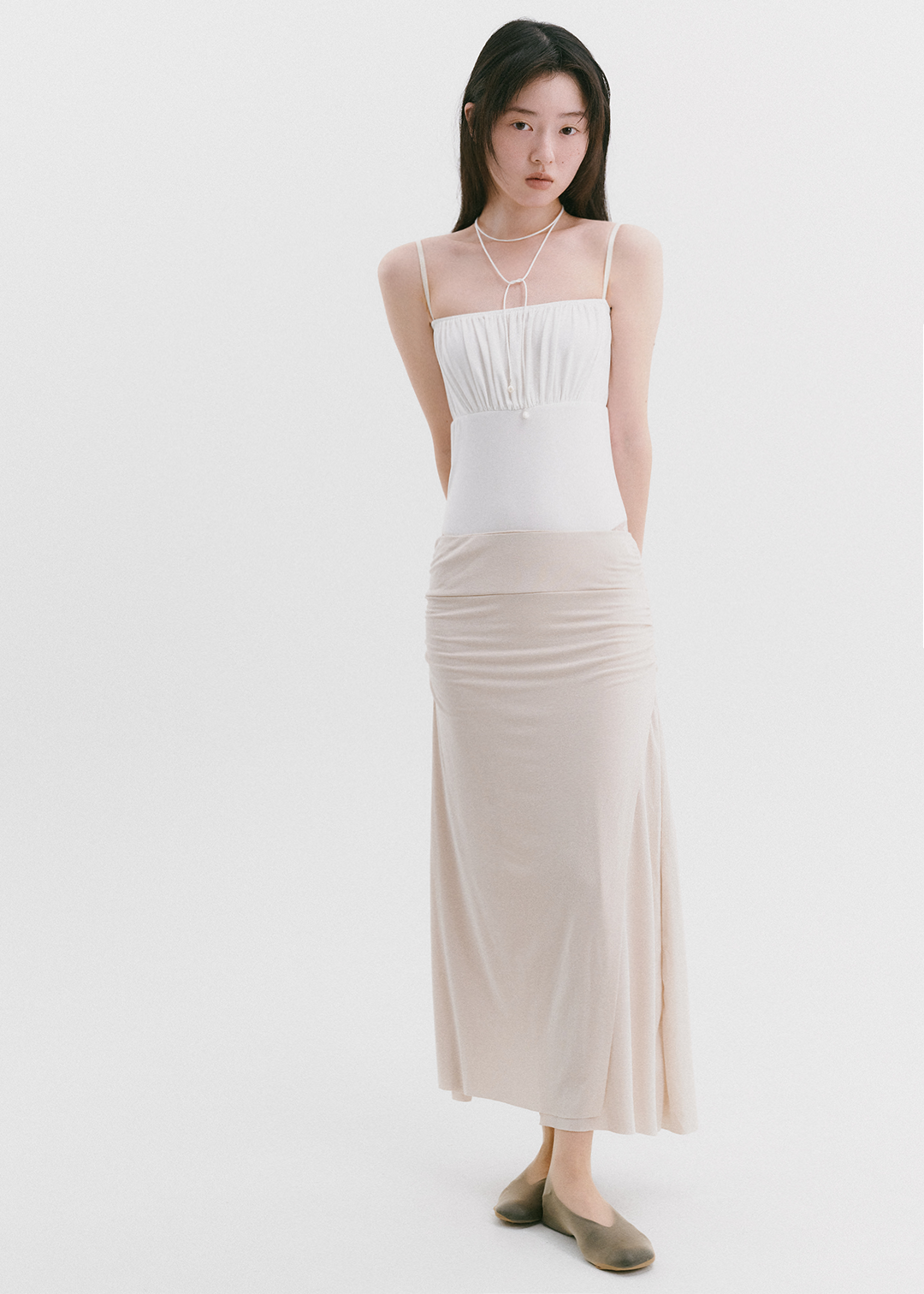 【10/3(Sat) 11:00】Gather Body Suit (White)
