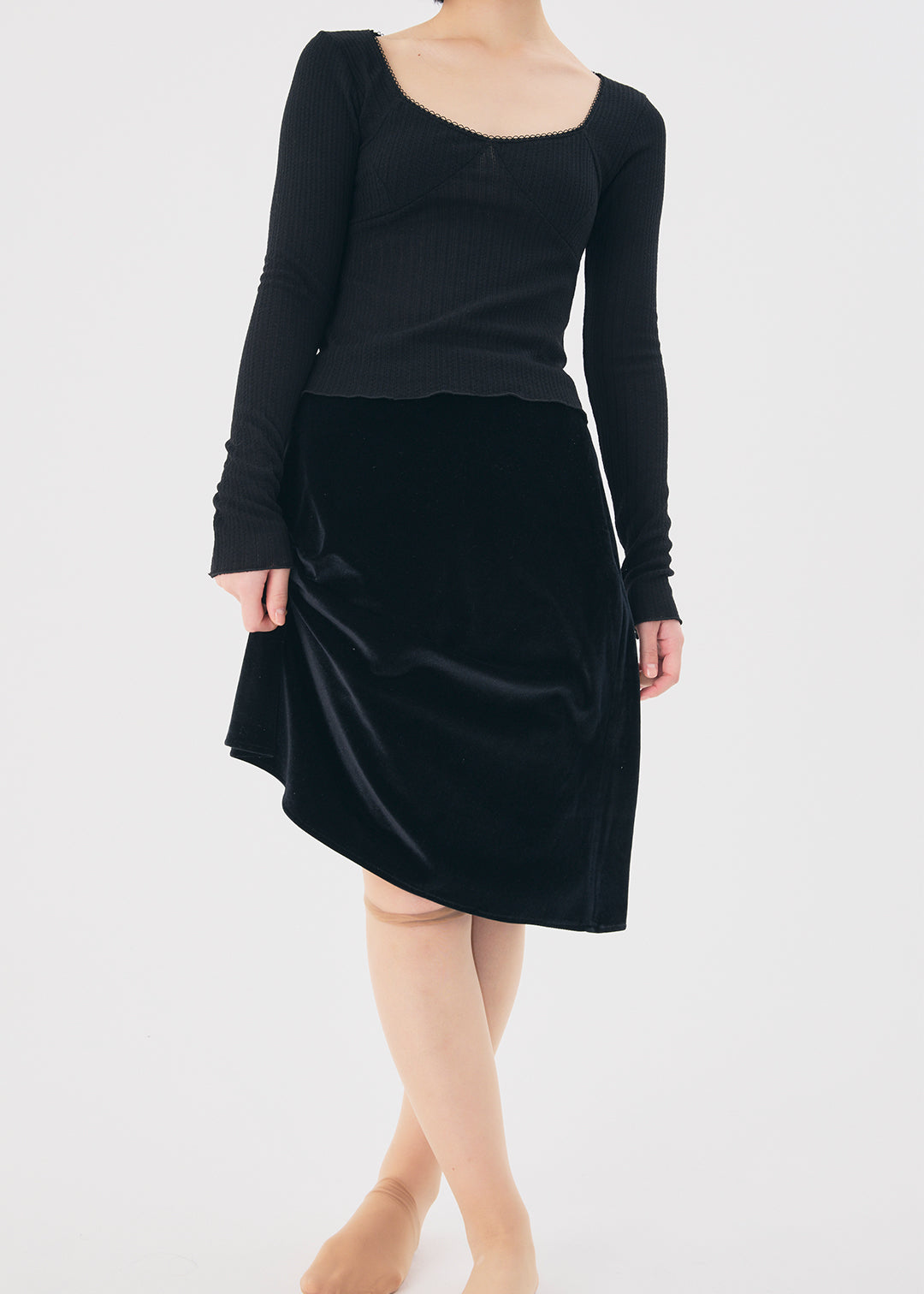 【NEW】Velours Skirt (Black)