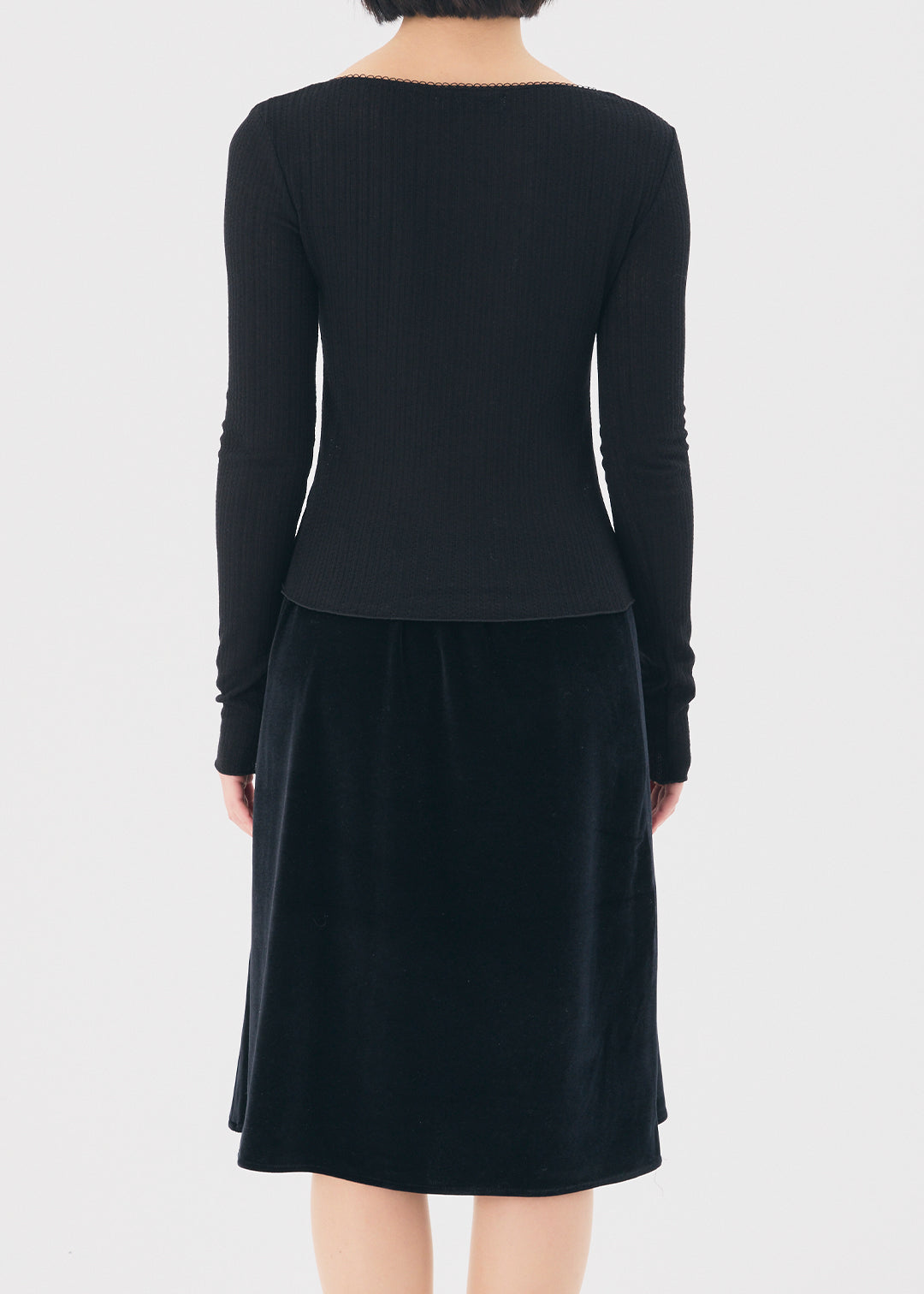 【NEW】Velours Skirt (Black)