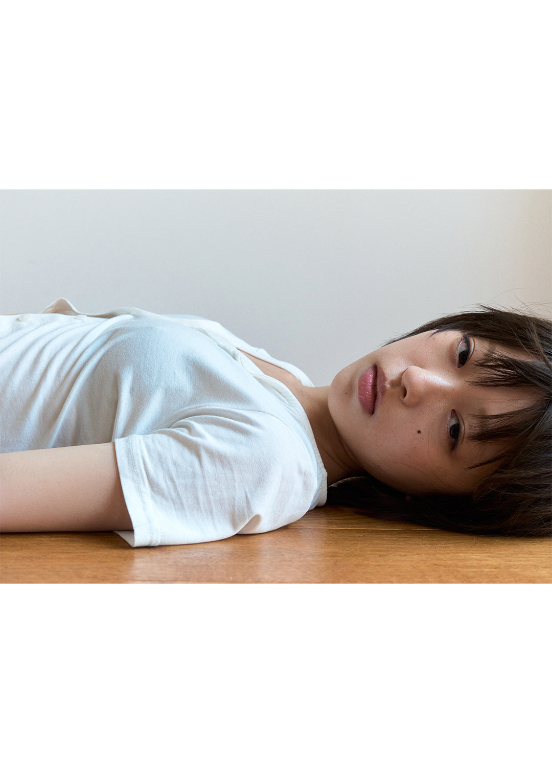 Cardigan Tee (White)