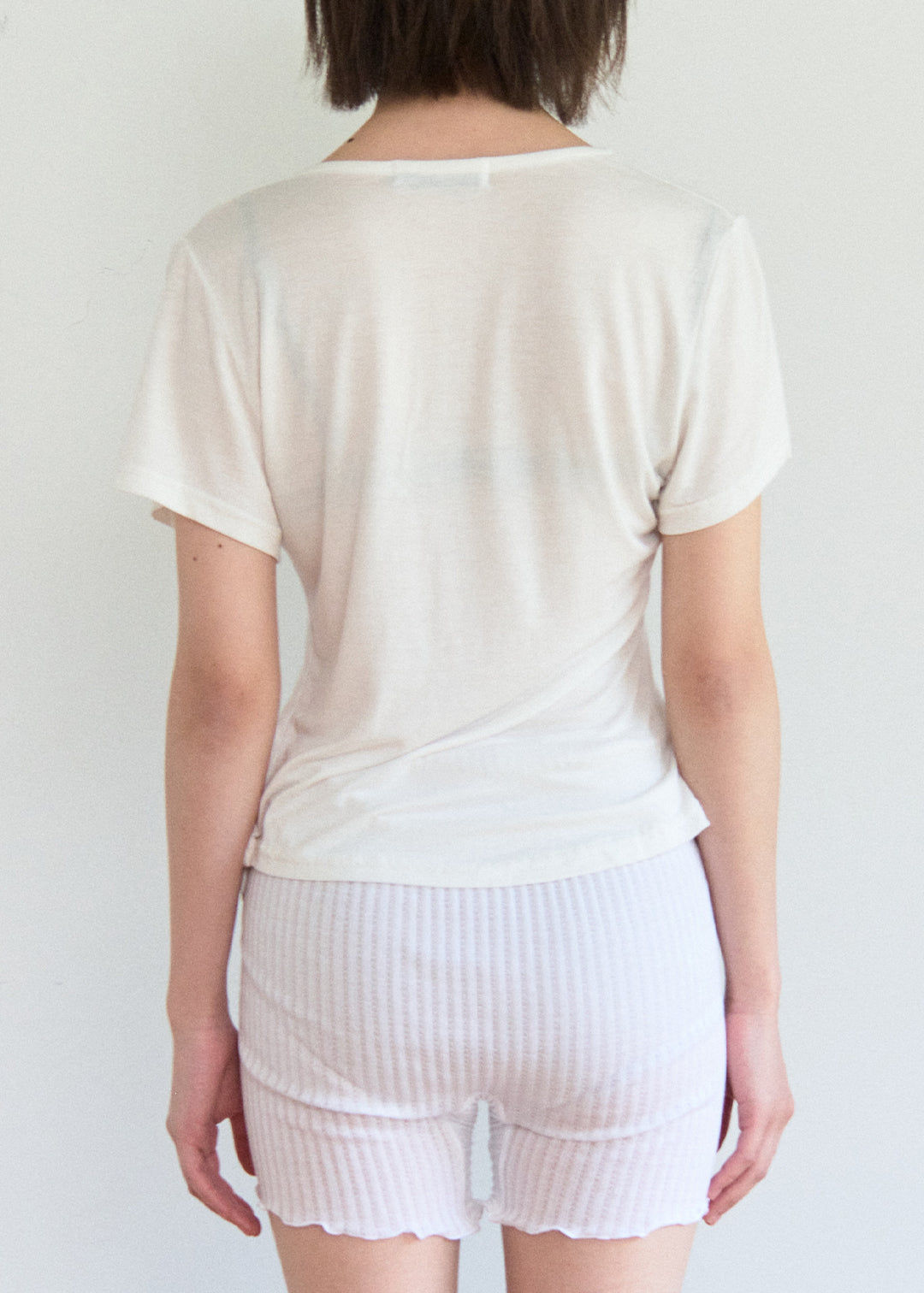 Cardigan Tee (White)