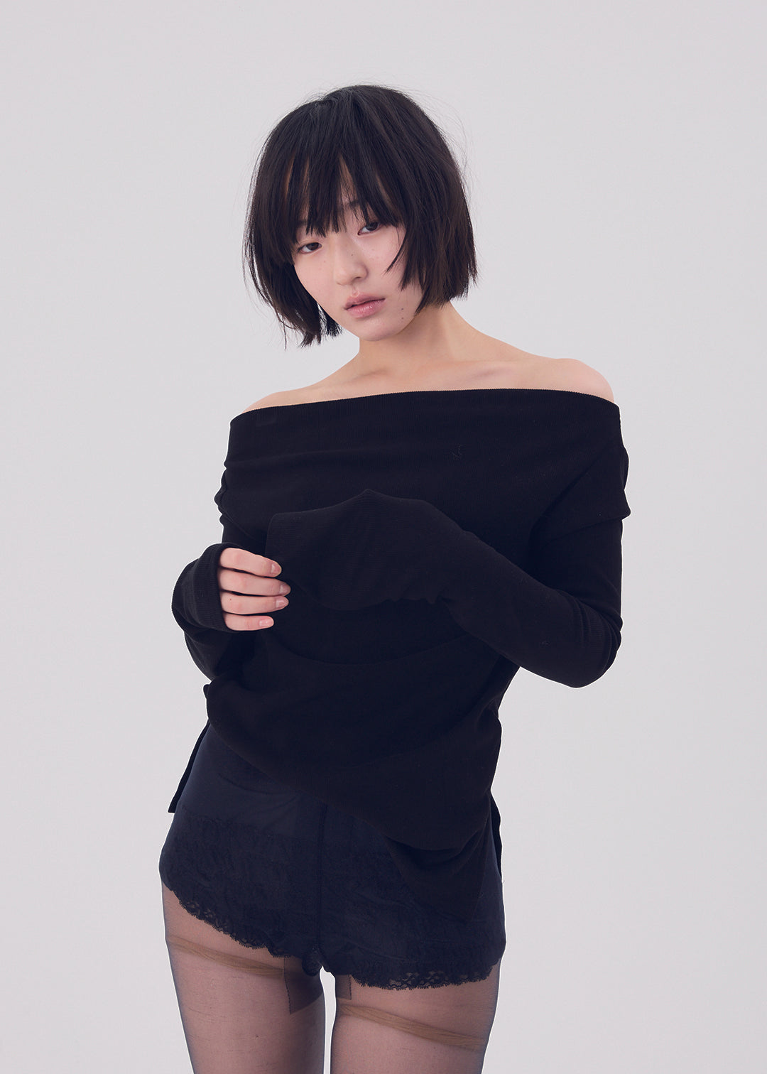 2Way Slit Top (Black) 