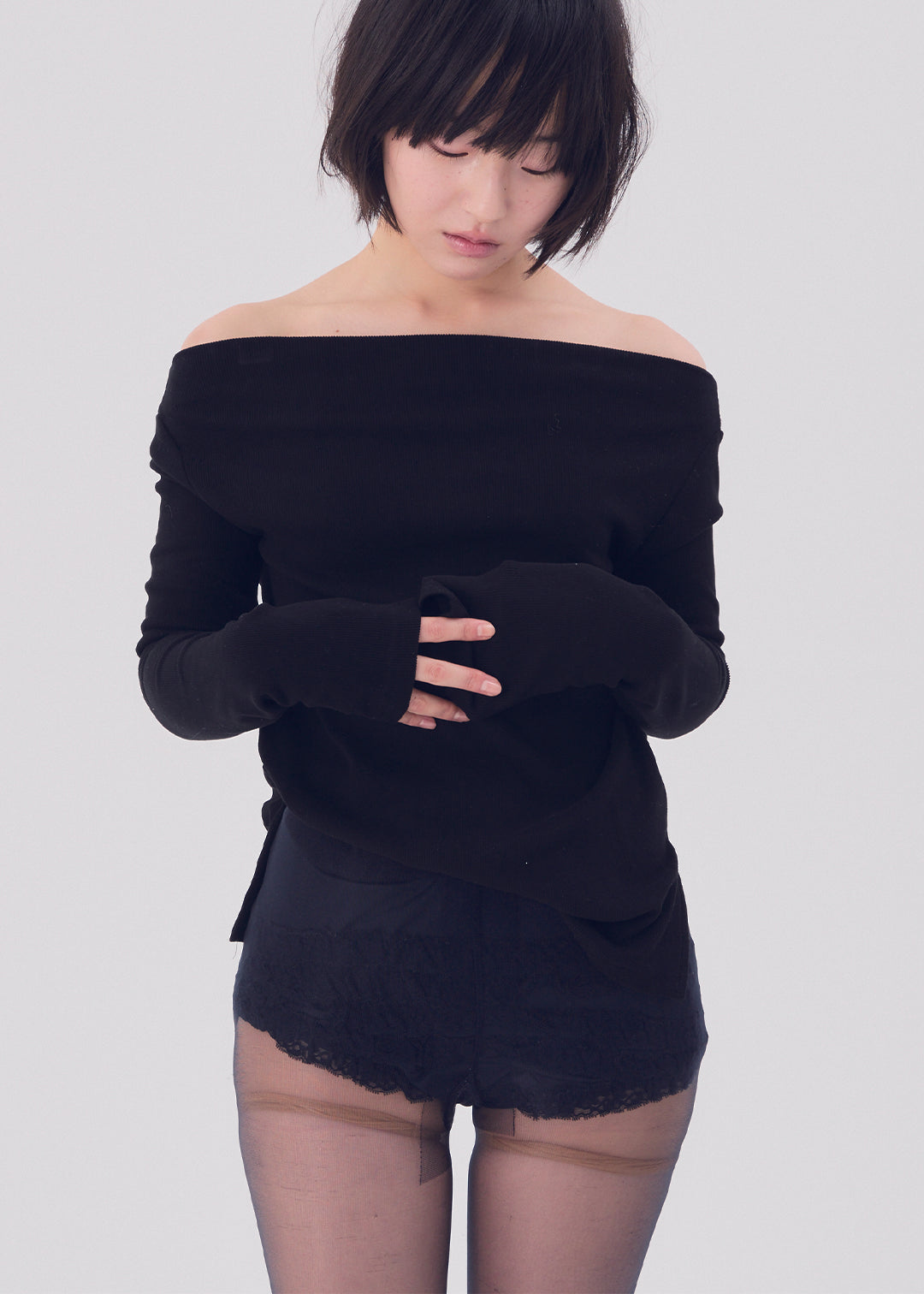 2Way Slit Top (Black) 