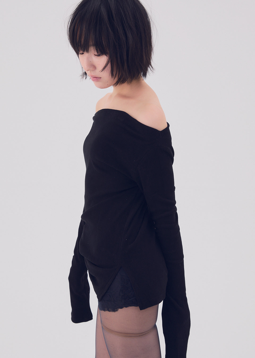 2Way Slit Top (Black) 