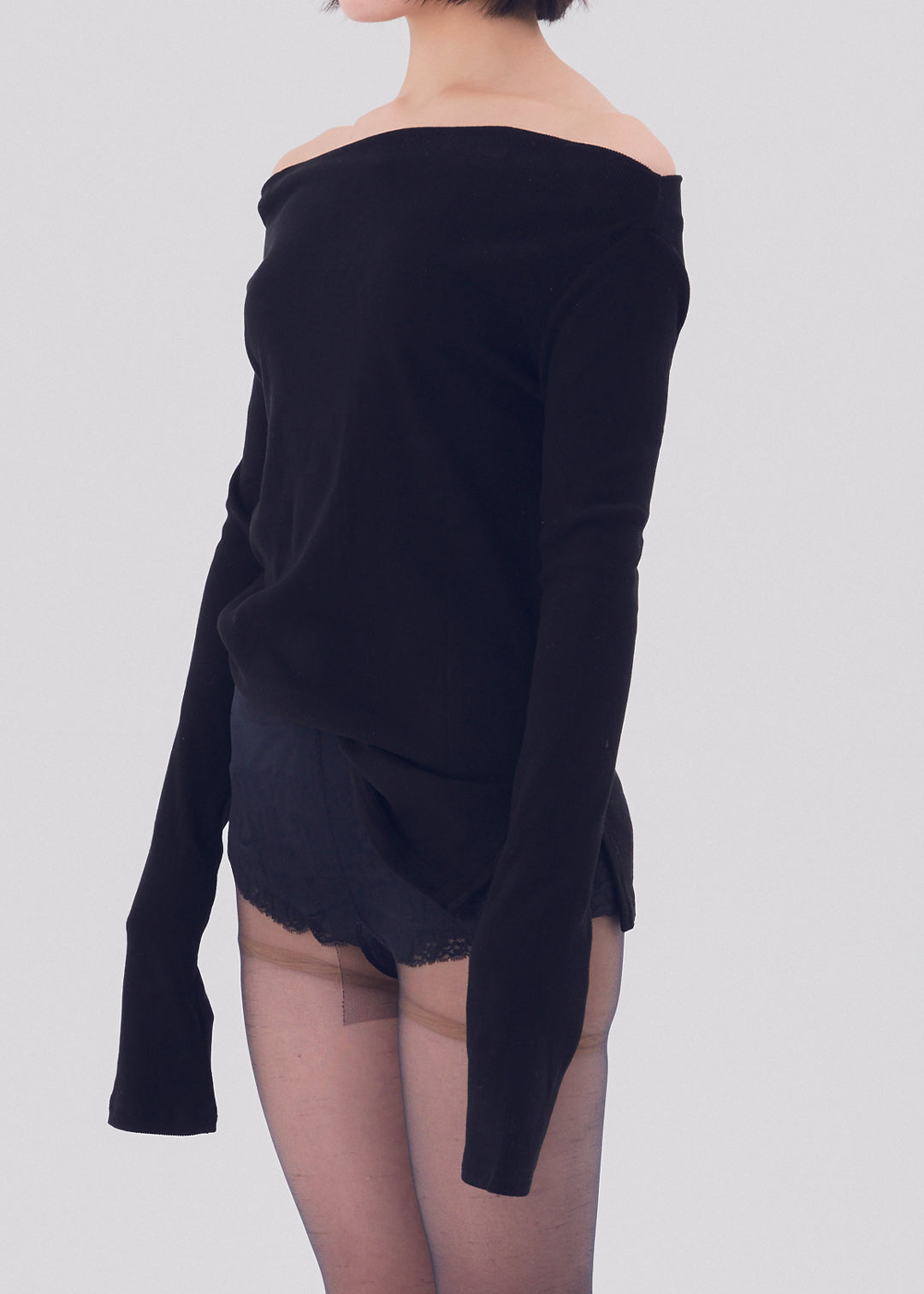 2Way Slit Top (Black) 