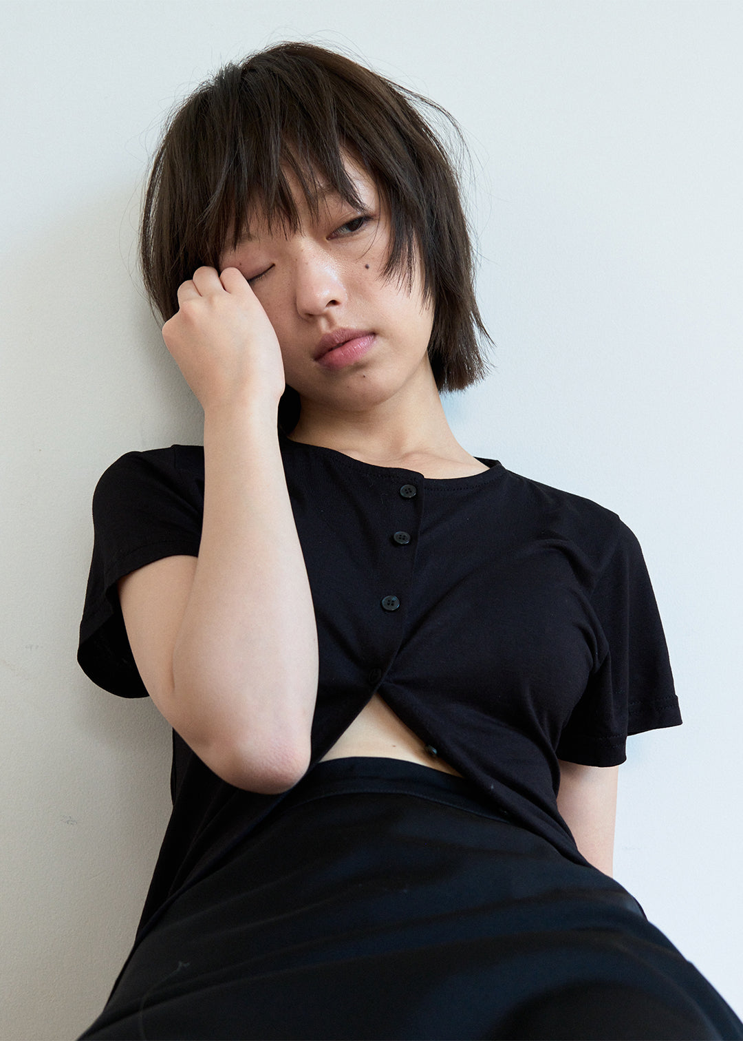 Cardigan Tee (Black)