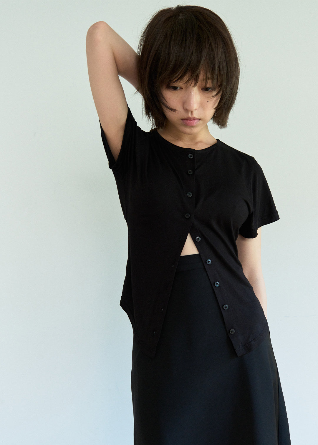 Cardigan Tee (Black)