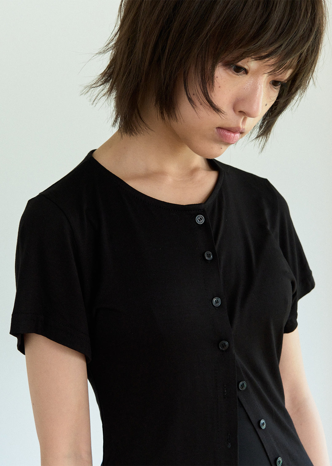 Cardigan Tee (Black)