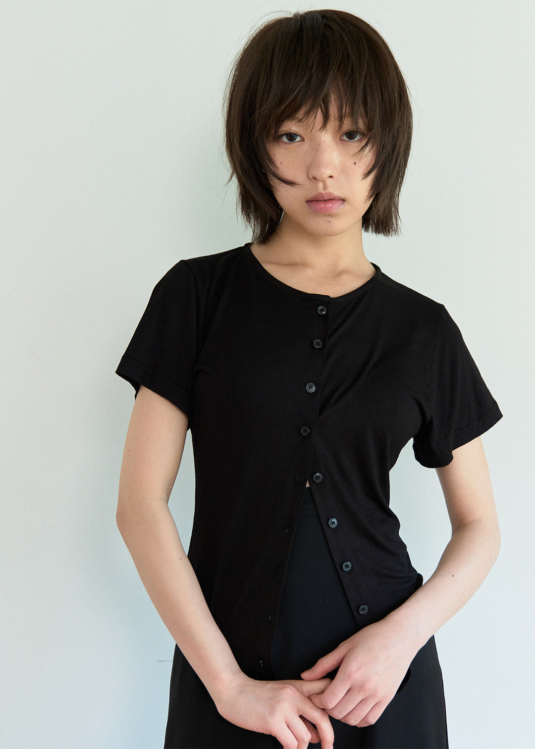 Cardigan Tee (Black)