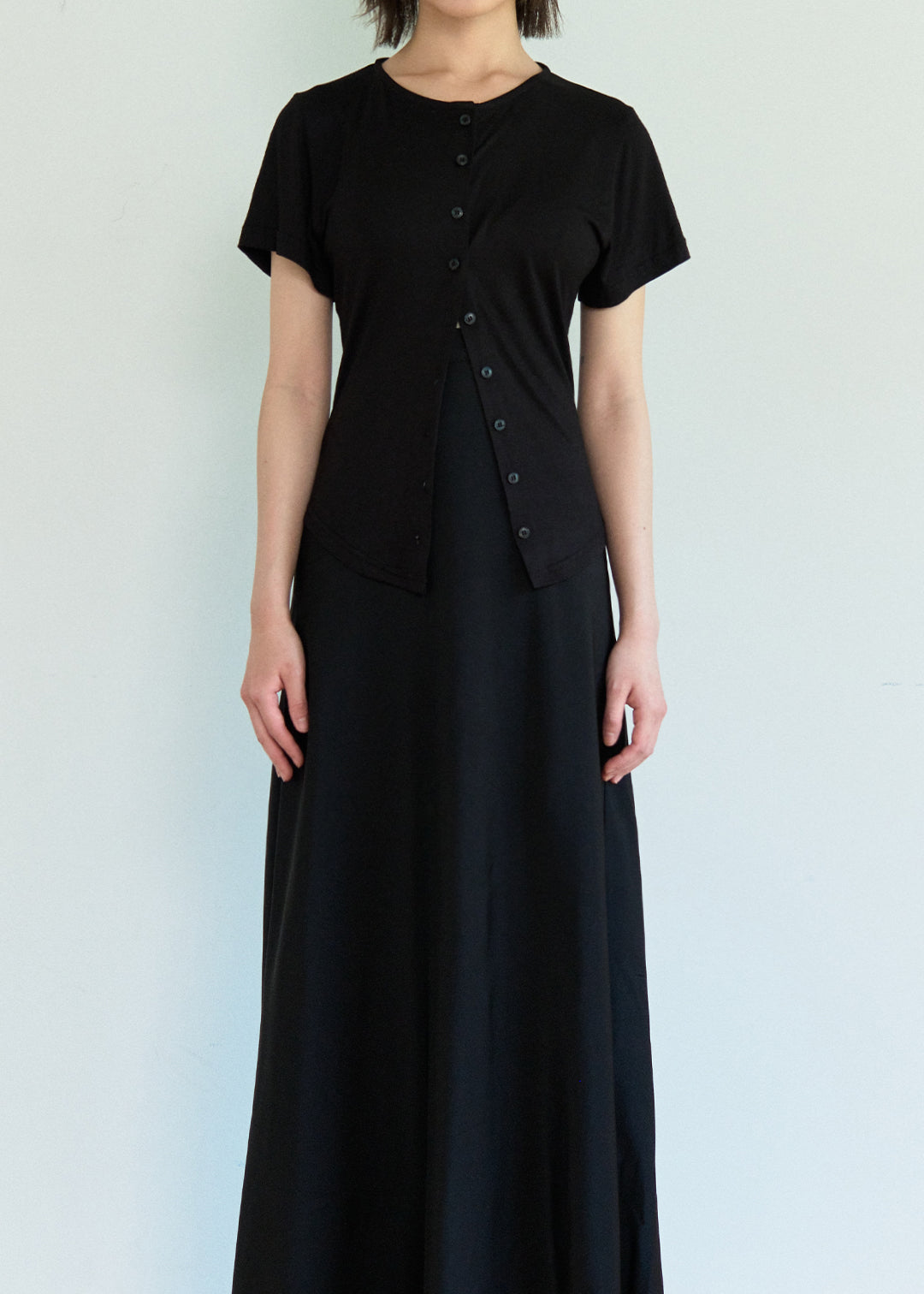 Cardigan Tee (Black)