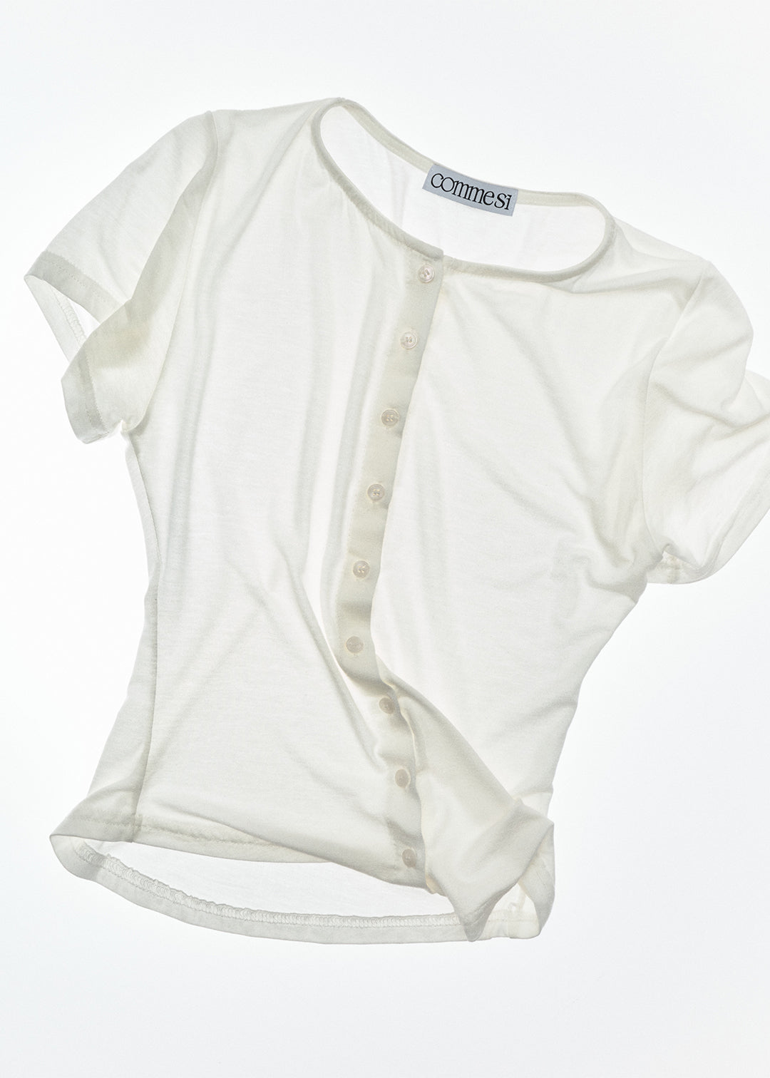 Cardigan Tee (White)