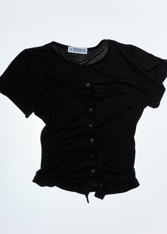 Cardigan Tee (Black)