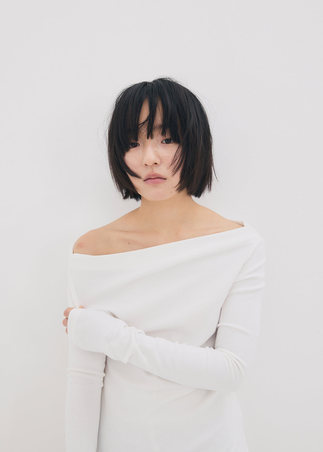 【NEW】2Way Slit Top (Ivory)