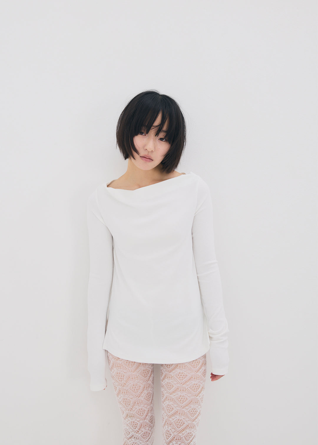 【NEW】2Way Slit Top (Ivory)