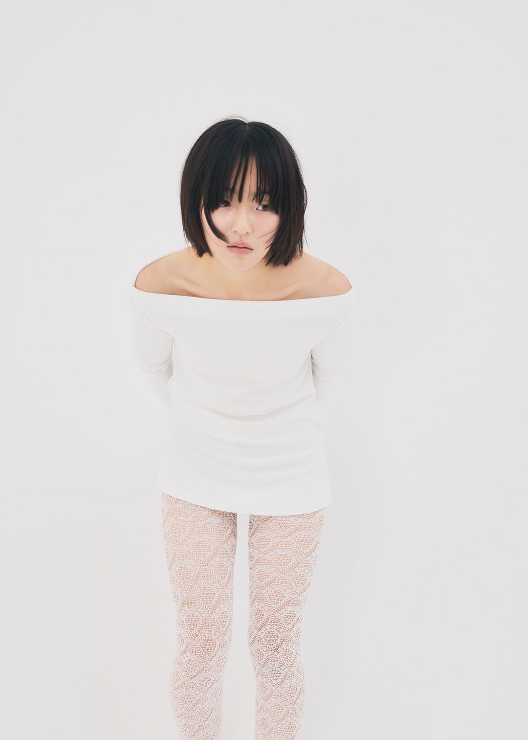【NEW】2Way Slit Top (Ivory)
