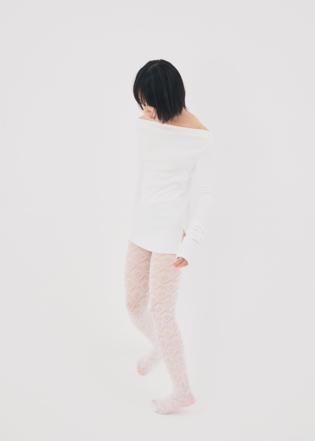 【NEW】2Way Slit Top (Ivory)